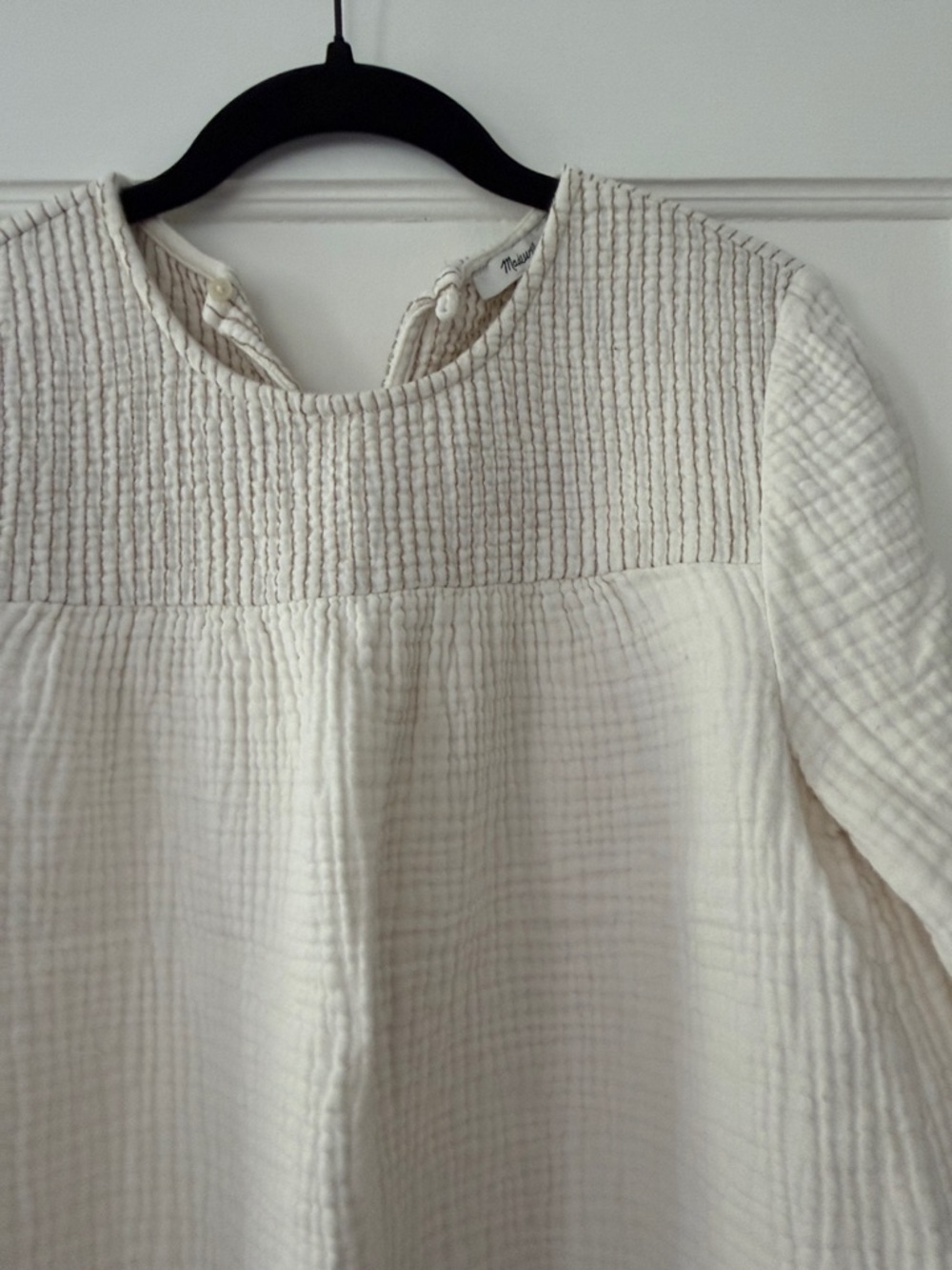 Madewell Cream Women's Long-Sleeve Tunic Top
